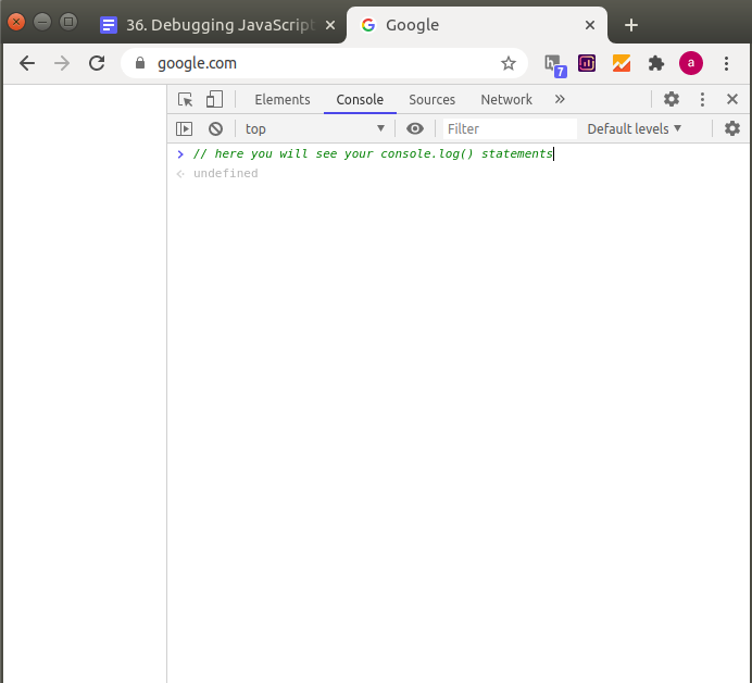 Working of console.log() method in browser Working of console.log() method in browser