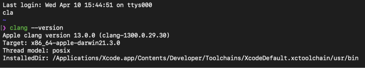 Checking Clang Version Checking Clang Version