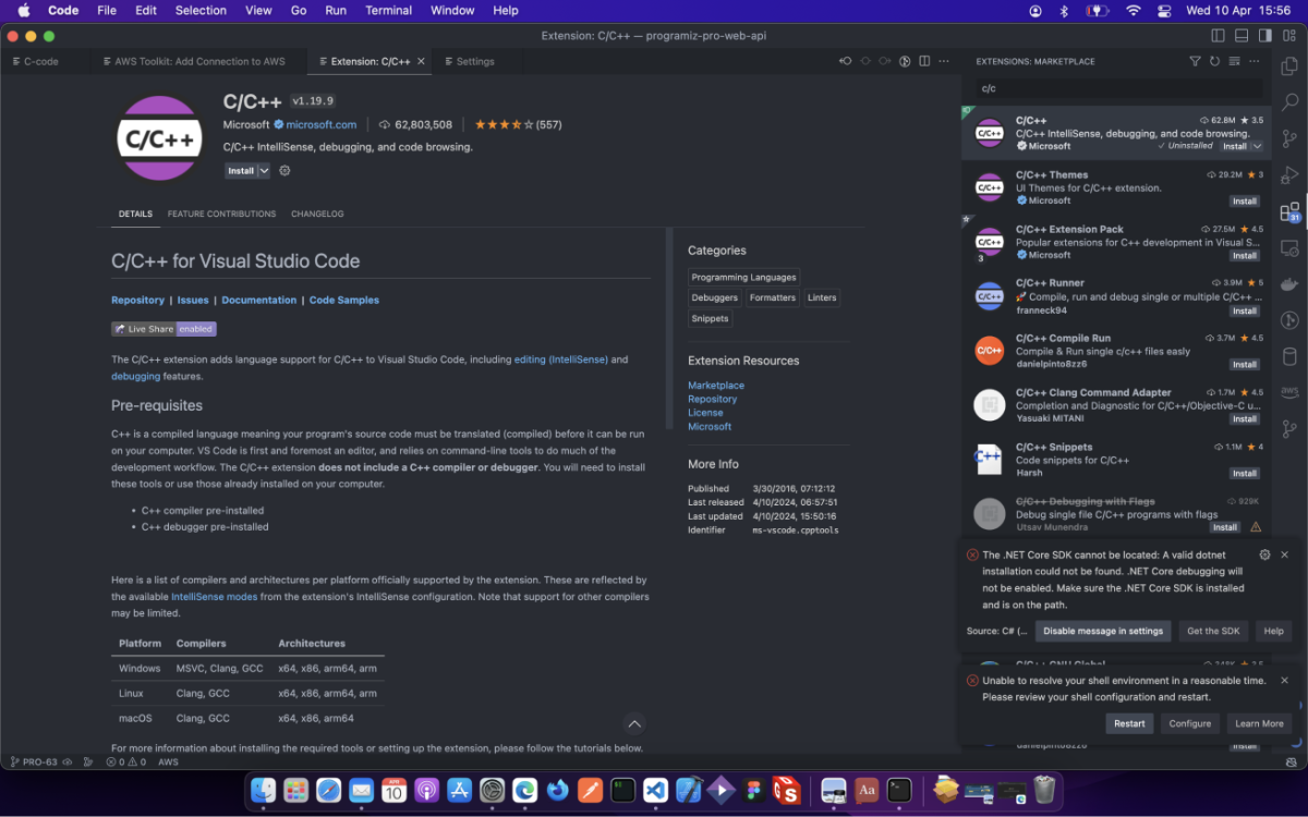 Installing C++ Extension in macOS Installing C++ Extension in macOS
