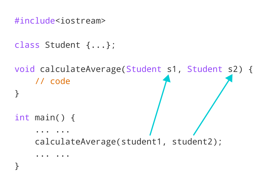 C++ Pass Objects to Function C++ Pass Objects to Function