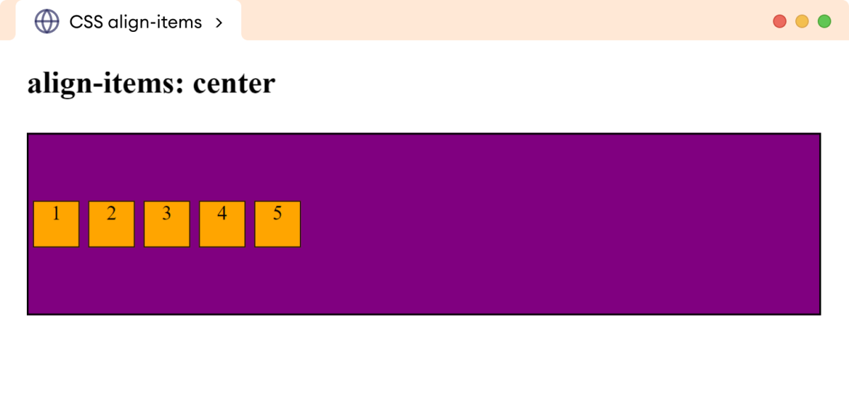 Example: CSS Align Items Example: CSS Align Items