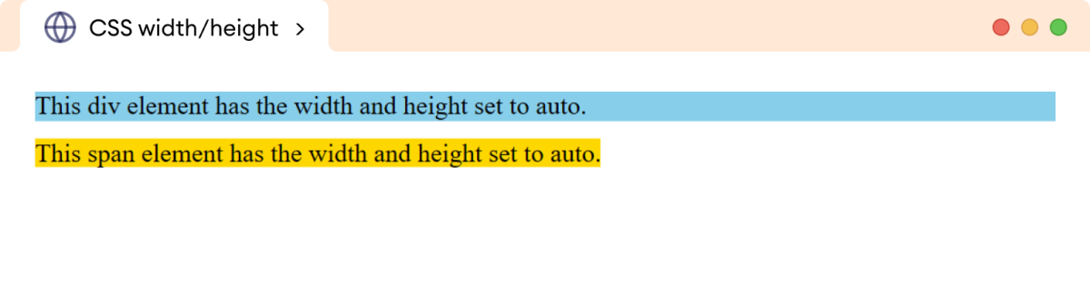 CSS Auto Value Example CSS Auto Value Example