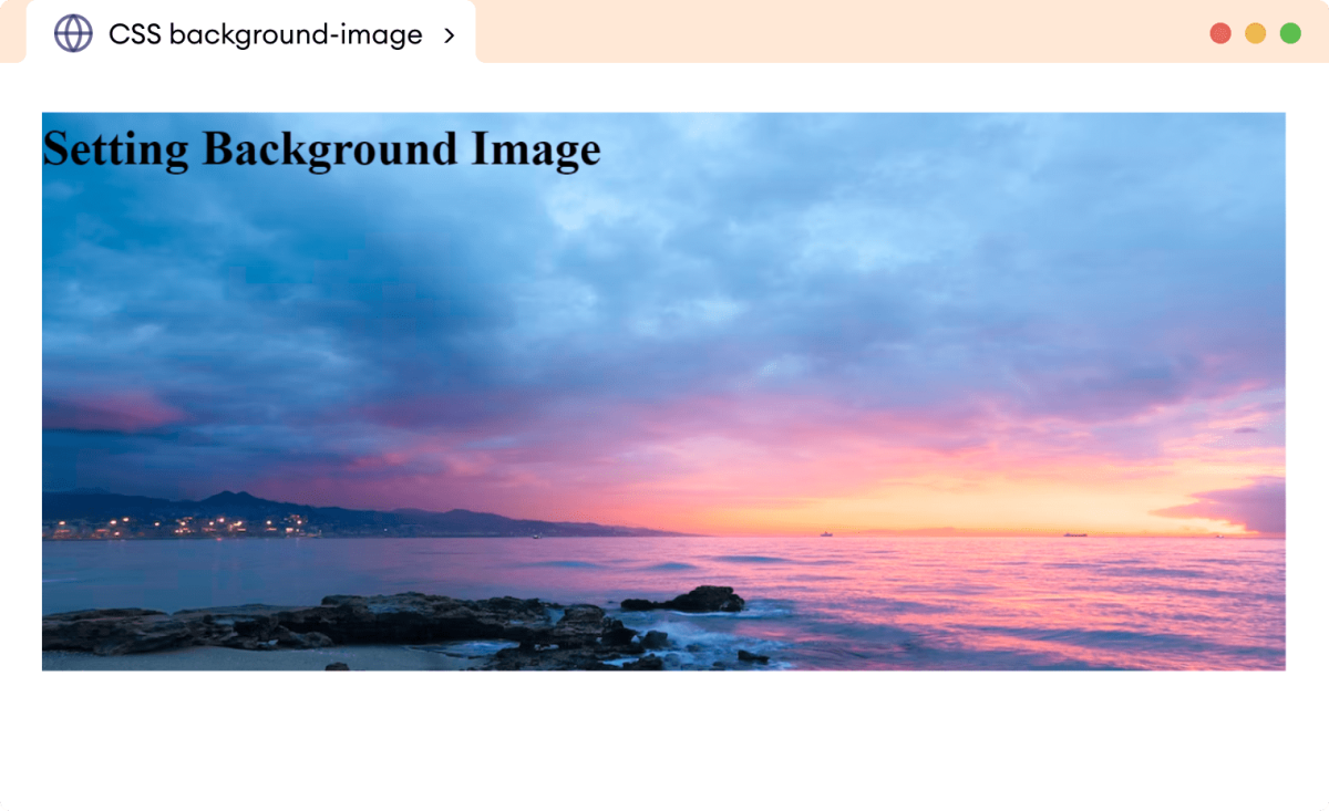 CSS Background Image Example CSS Background Image Example Description