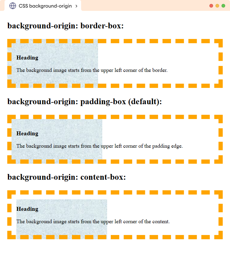 CSS Background Origin Example CSS Background Origin Example