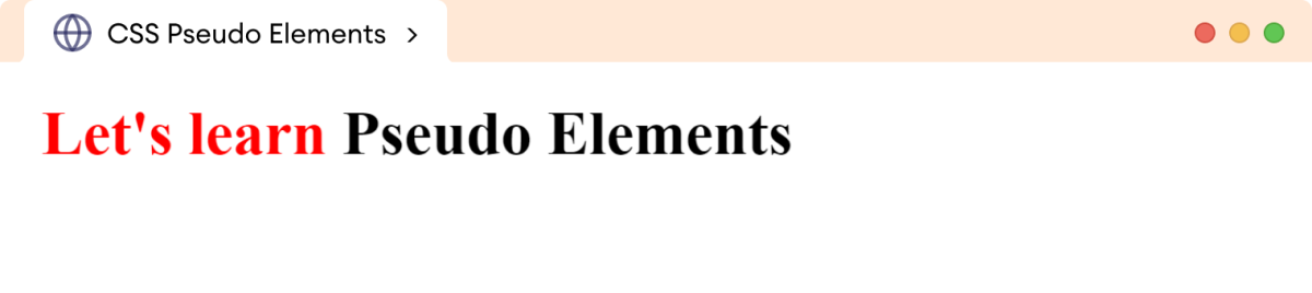 CSS before Pseudo-Element Example CSS before Pseudo-Element Example
