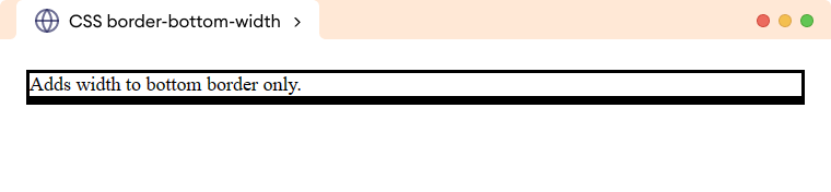 CSS Border Bottom Width Example CSS Border Bottom Width Example