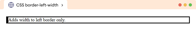 CSS Border Left Width Example CSS Border Left Width Example
