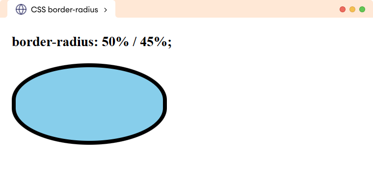 CSS Border Radius Ellipse Example CSS Border Radius Ellipse Example