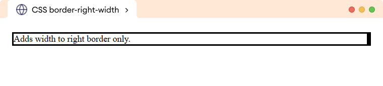 CSS Border Right Width Example CSS Border Right Width Example