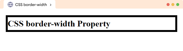 CSS Border Width Example CSS Border Width Example