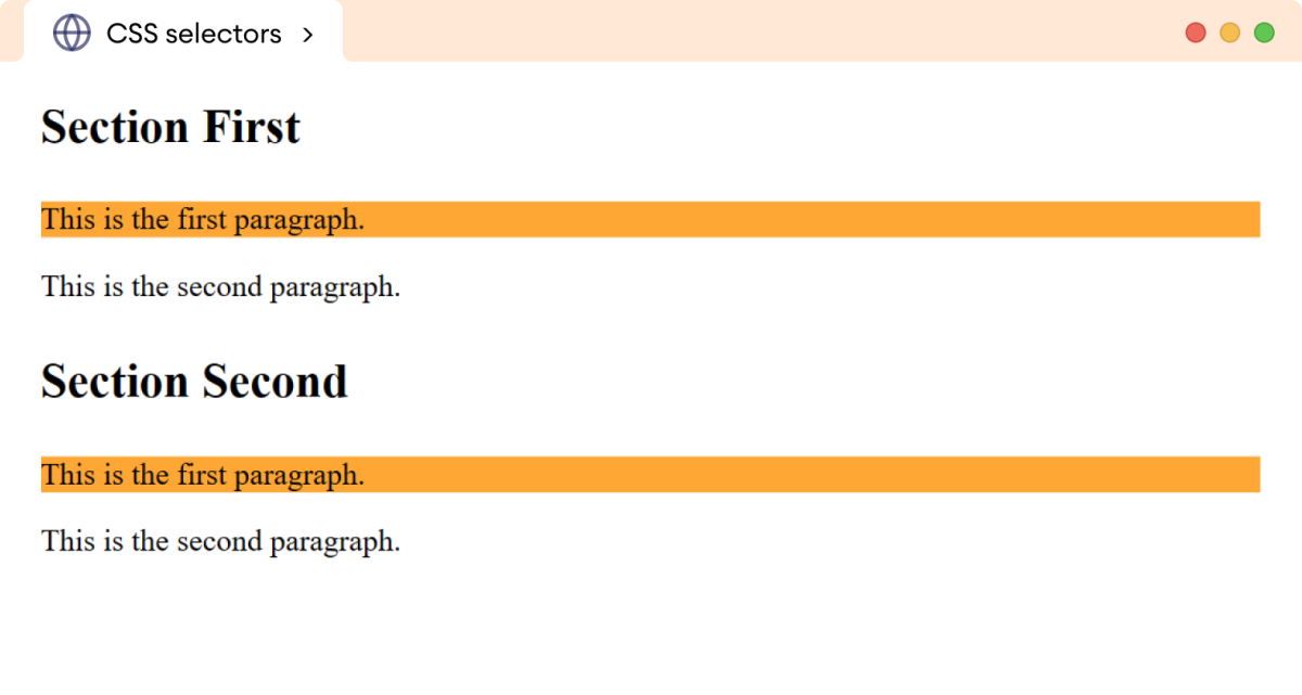 CSS Class Selector Example CSS Class Selector Example