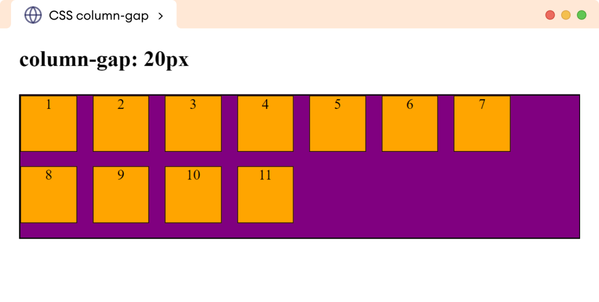 Example: CSS Column Gap Property Example: CSS Column Gap Property