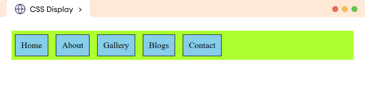 CSS Display Flex Example CSS Display Flex Example
