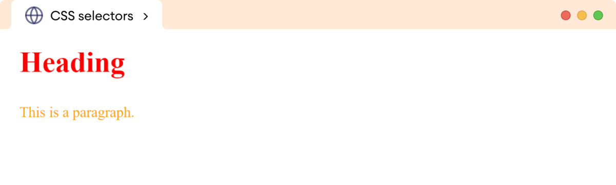 CSS Element Selector Example CSS Element Selector Example