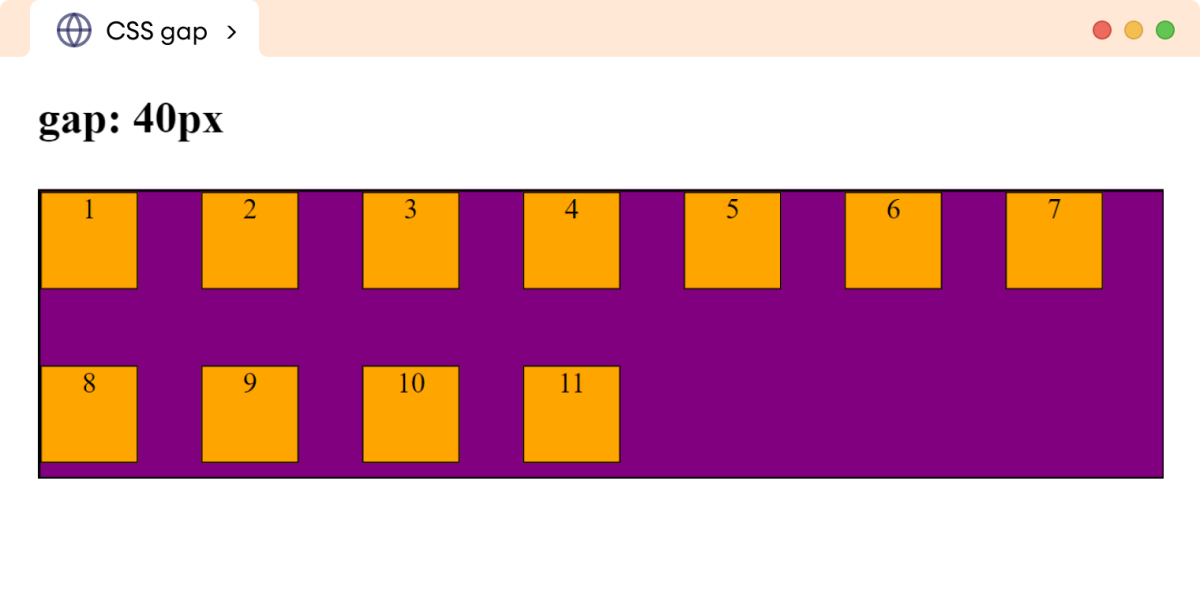 Example: CSS Gap Property Example: CSS Gap Property