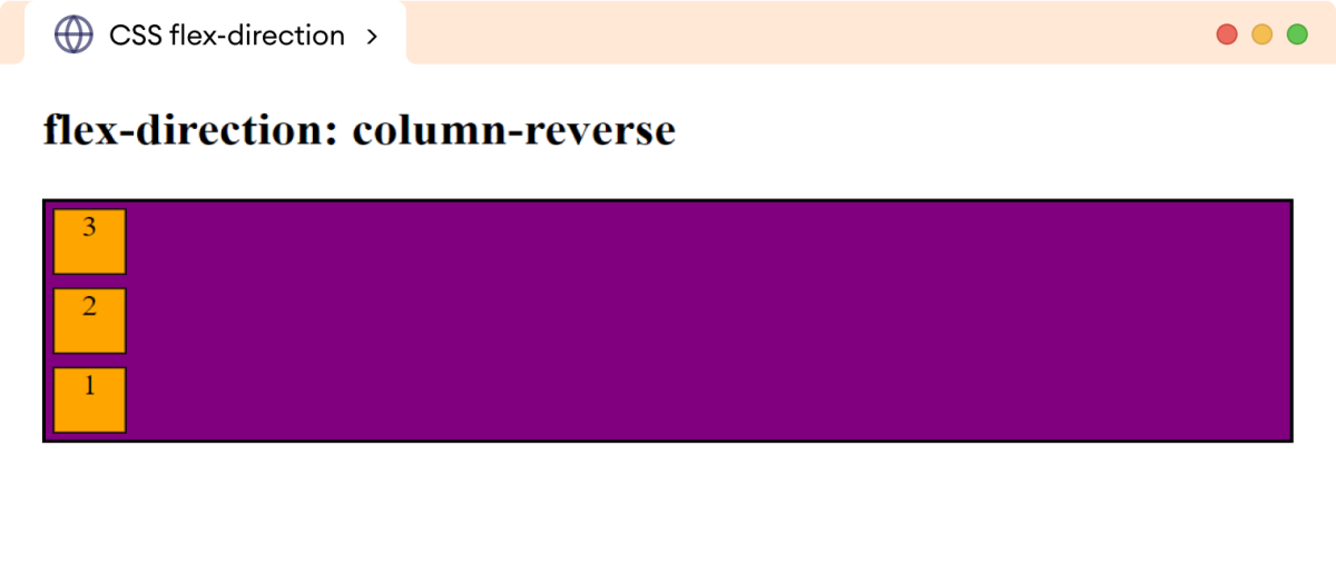 Example: CSS Flex Direction Example: CSS Flex Direction