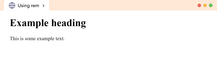 CSS Font Size rem Example CSS Font Size rem Example Description