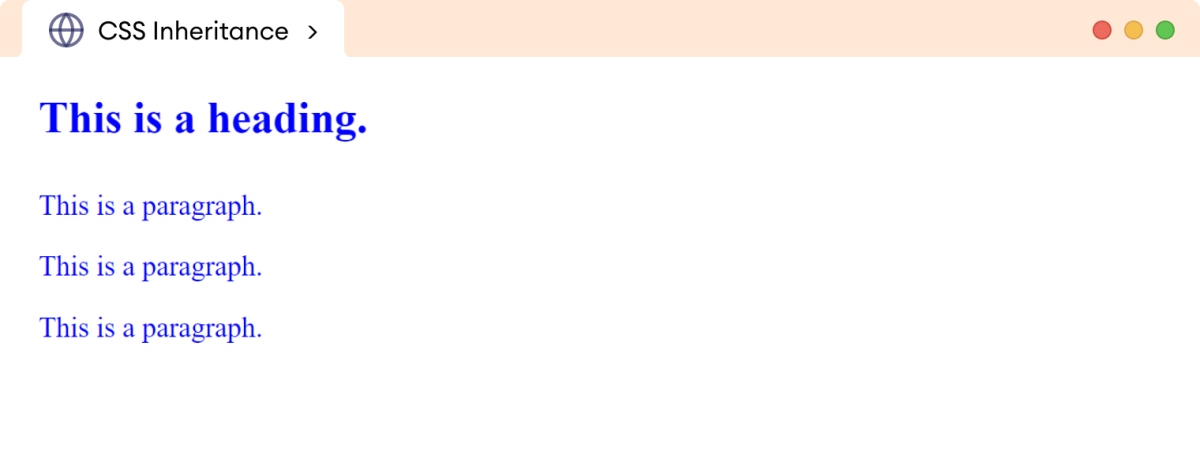 CSS Inheritance Property Example CSS Inheritance Property Example