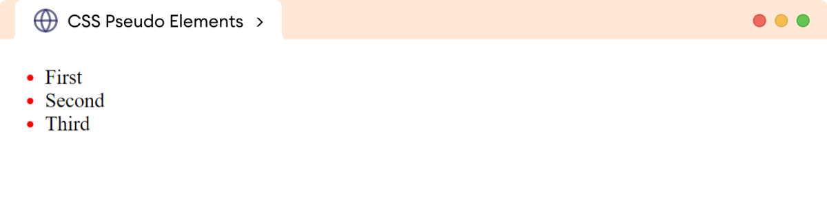 CSS marker Pseudo-ElementExample CSS marker Pseudo-ElementExample