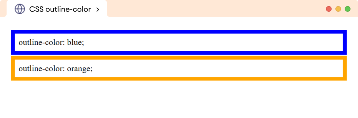 CSS Outline Color Example CSS Outline Color Example