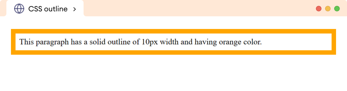 CSS Outline Shorthand Example CSS Outline Shorthand Example