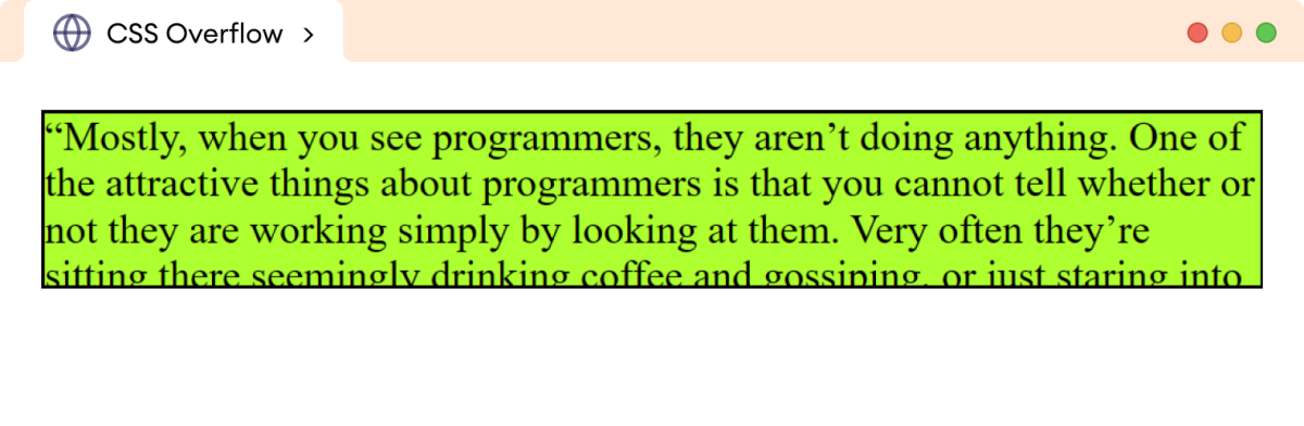 CSS Overflow Hidden Example CSS Overflow Hidden Example