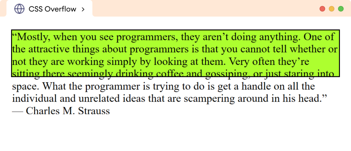 CSS Overflow Visible Example CSS Overflow Visible Example