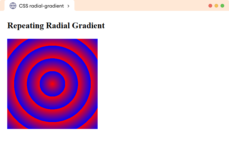 CSS Repeating Radial Gradient Example CSS Repeating Radial Gradient Example