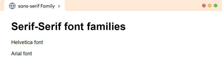 CSS Sans-serif Font CSS Sans-serif Font Description