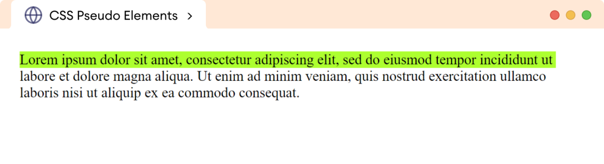 CSS selection Pseudo-Element Example CSS selection Pseudo-Element Example