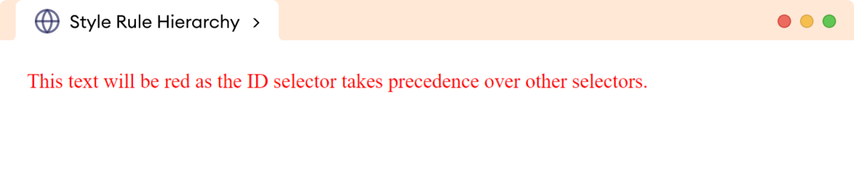 CSS Style Rule Hierarchy Example CSS Style Rule Hierarchy Example