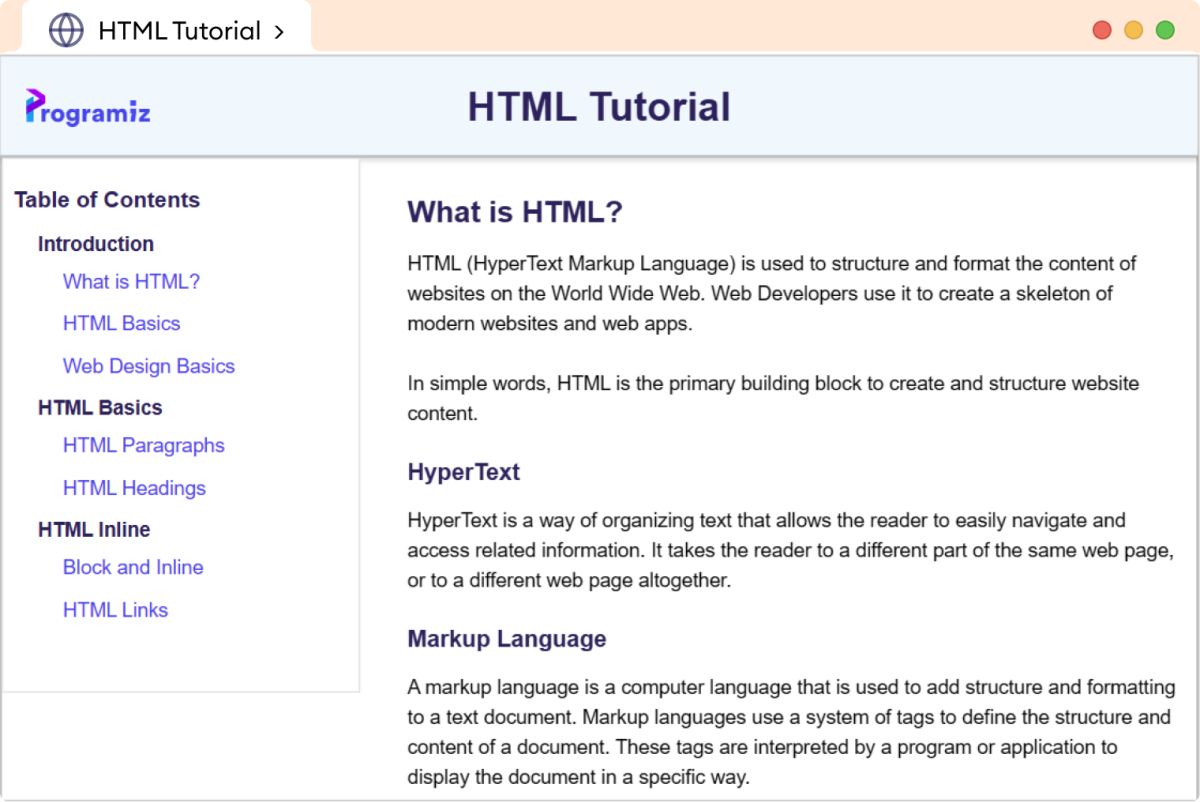 CSS HTML Documentation Layout CSS HTML Documentation Layout