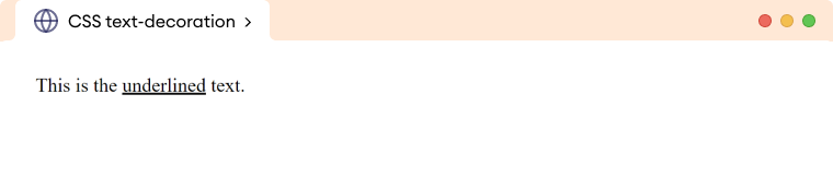 CSS Text Decoration Underline Example CSS Text Decoration Underline Example Description