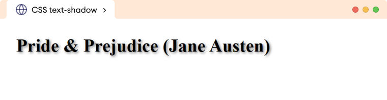 CSS Text Shadow Example CSS Text Shadow Example Description