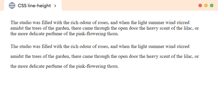 CSS Text Spacing Line Height Example CSS Text Spacing Line Height Example Description