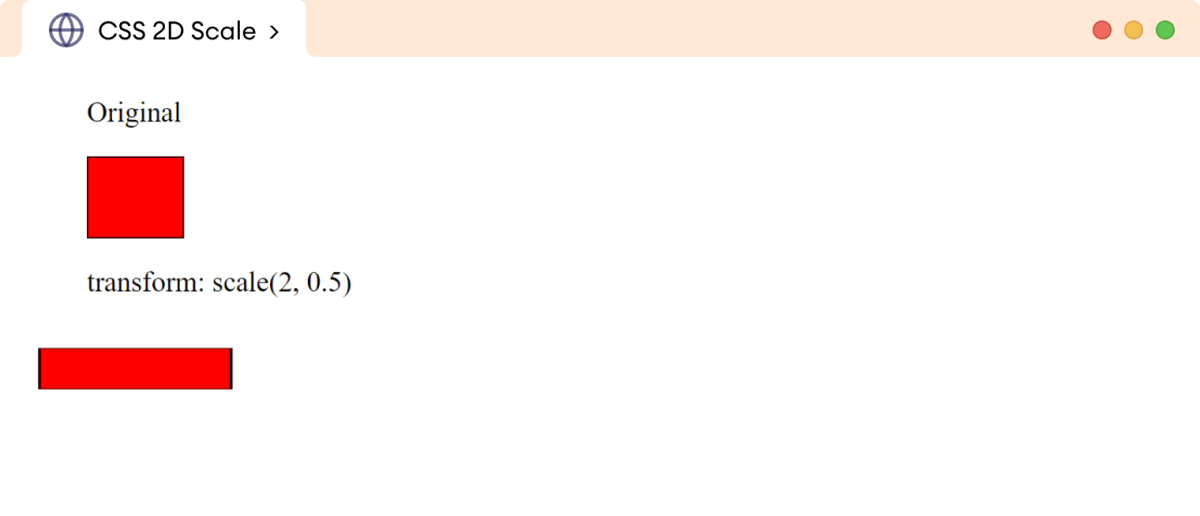 CSS Transform Scale Example CSS Transform Scale Example