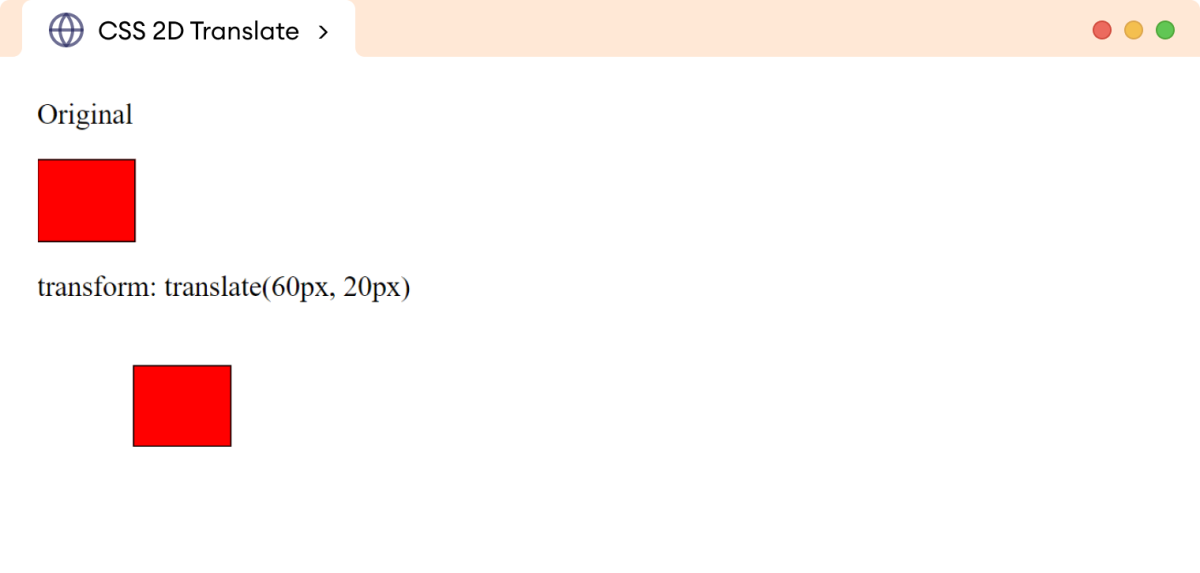 CSS Transform Translate Example CSS