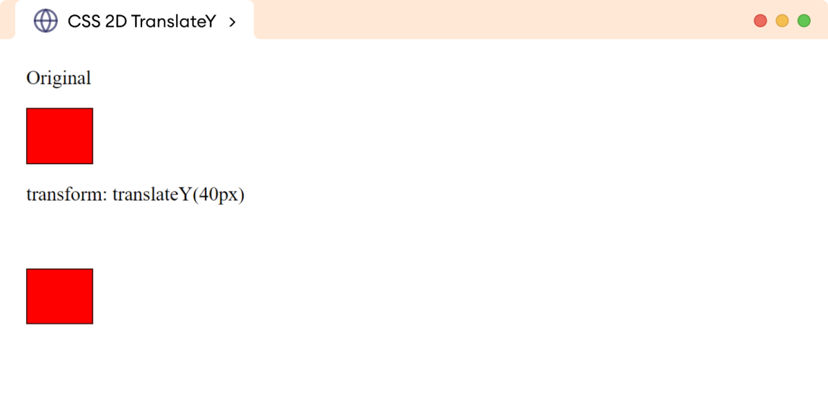 CSS Transform TranslateY Example CSS