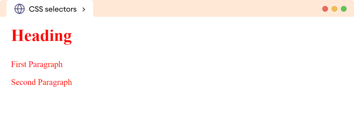 CSS Universal Selector Example CSS Universal Selector Example