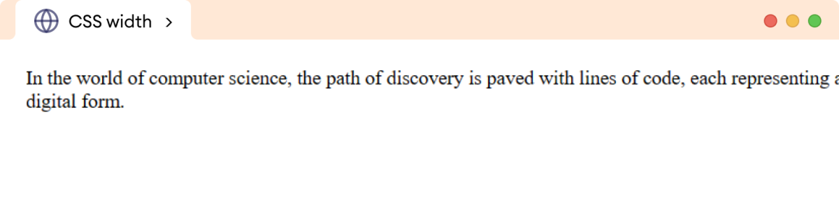 CSS Width Example CSS Width Example