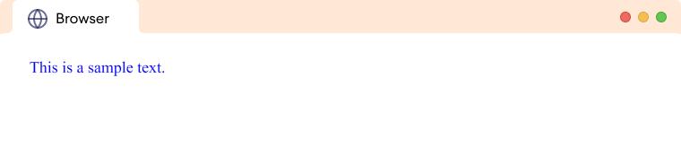 Changing Text Color and P element using external CSS A paragraph with blue color text