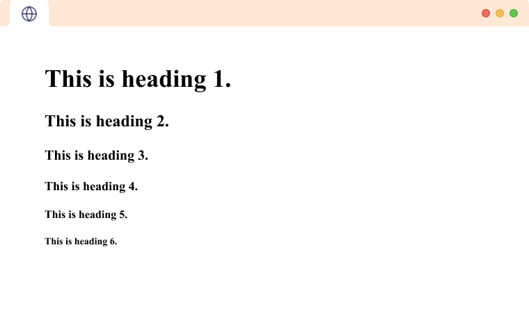 HTML Headings, HTML tags