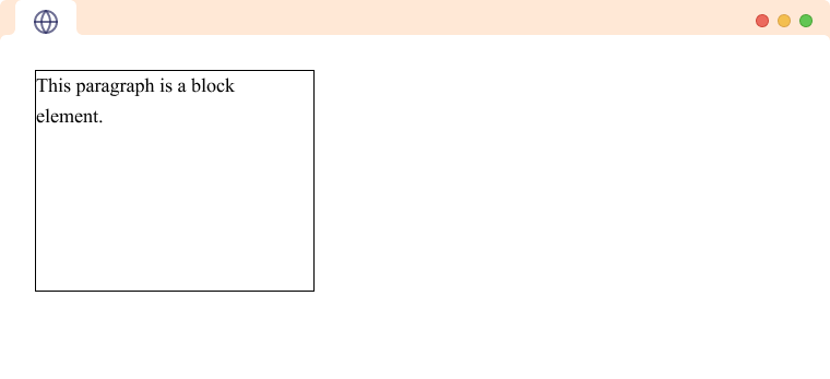 HTML Paragraph with Height and width set HTML Paragraph with Height and width set