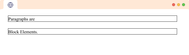 Multiple HTML Paragraph Elements Example of multiple paragraph elements on different lines