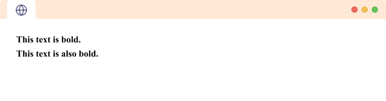 HTML Bold Text Bold text