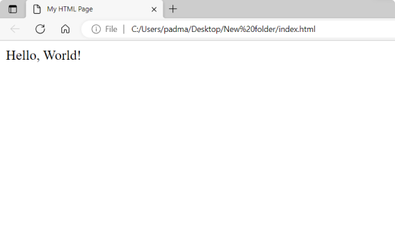 HTML Output HTML Output