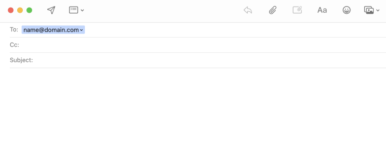 Pre-filled value from email link An email client with to prefilled