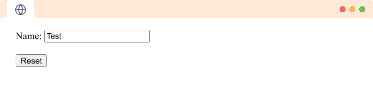HTML button type reset before HTML button type reset before