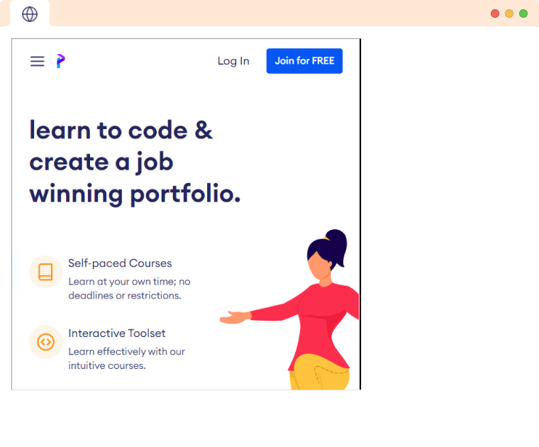 HTML Iframe Programiz.pro websize loaded inside an iframe