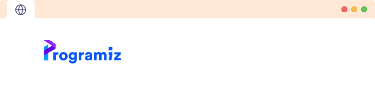 HTML Image tag Image of Programiz logo